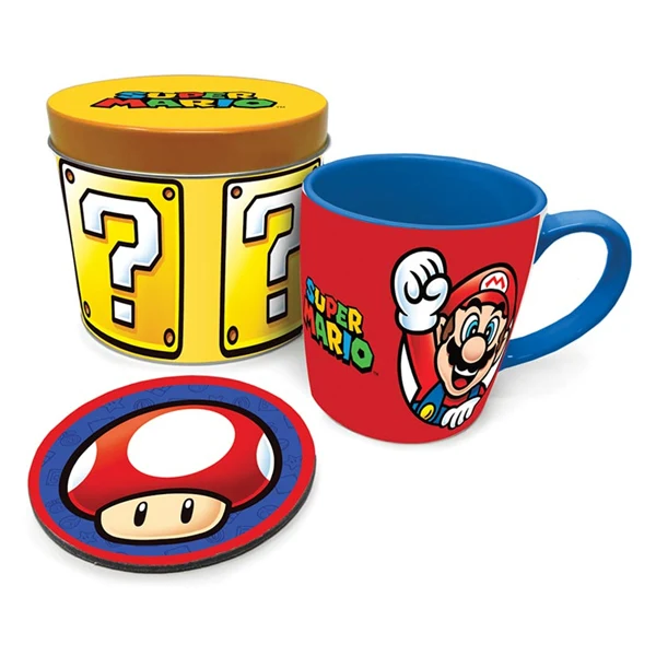 Set Tazza Super Mario Let's Go 2 in 1