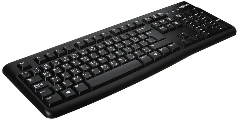 Logitech K120 Corded Keyboard - BLACK - USB - ARA