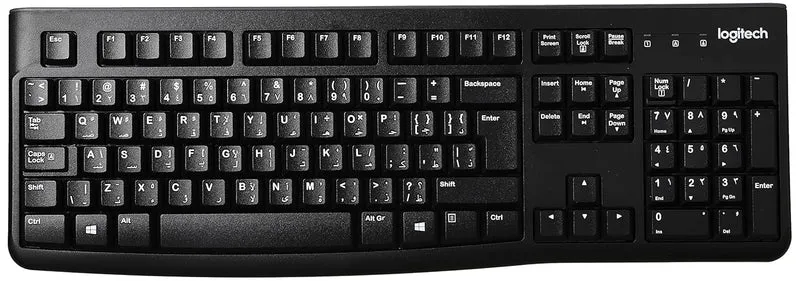 Logitech K120 Corded Keyboard - BLACK - USB - ARA