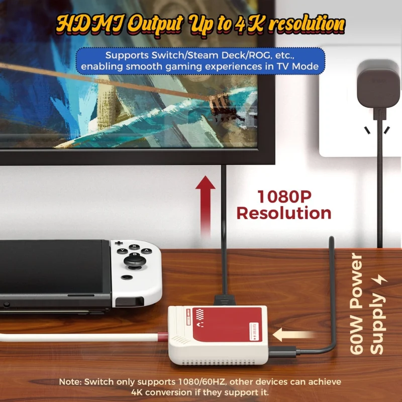 IINE Switch Video Converter 3-in-1 HD Resolution Conversion for Nintendo Switch