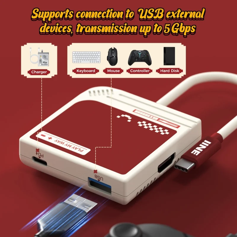 IINE Switch Video Converter 3-in-1 HD Resolution Conversion for Nintendo Switch