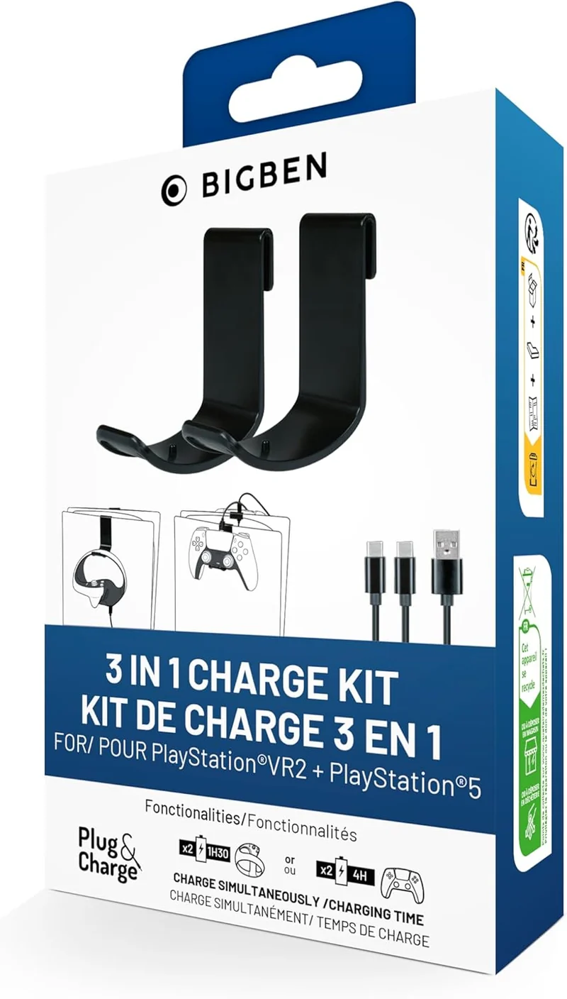 Playstation 5 - Nacon 3 in 1 Charging Kit for VR2 Controllers & Dualsense