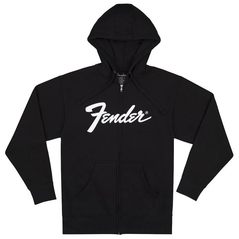 Fender Transition Logo Zip Front Hoodie (Black) Large