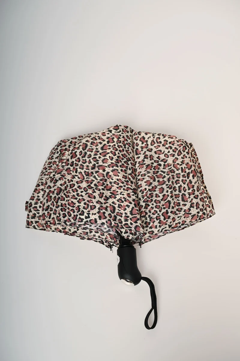 Ombrello pieghevole a stampa animalier