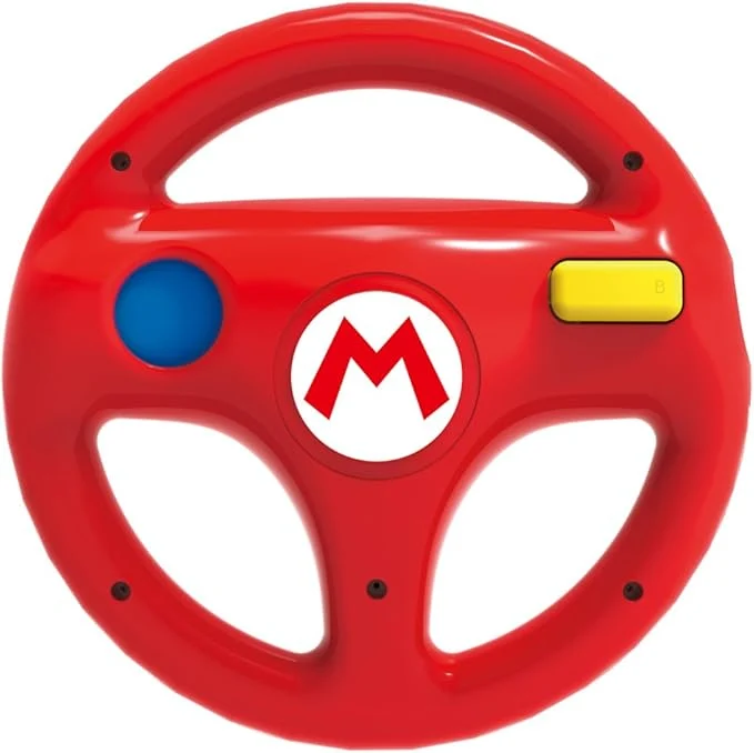 Nintendo Wii HORI Mario Kart 8 Mario Red Steering Wheel
