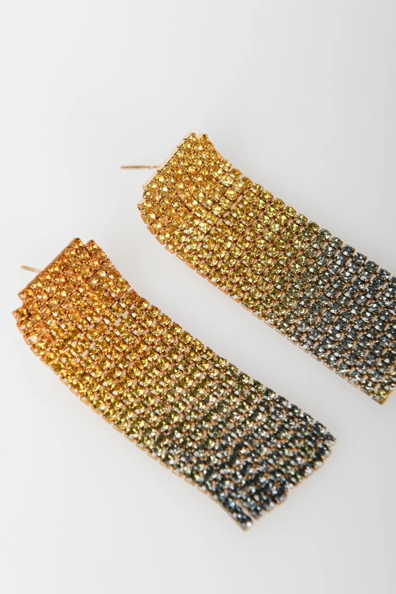 Set di 2 paia di orecchini in strass