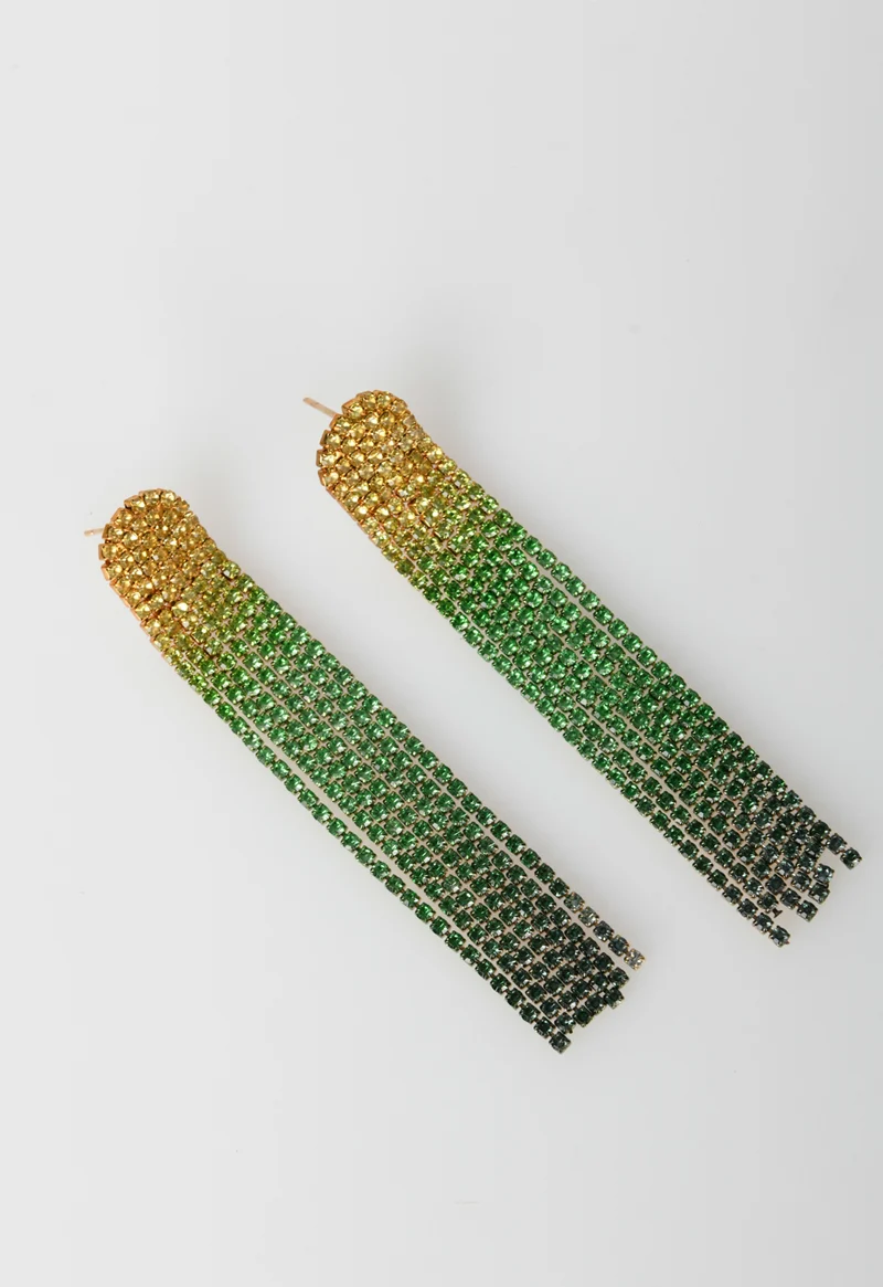 Set di 2 paia di orecchini in strass