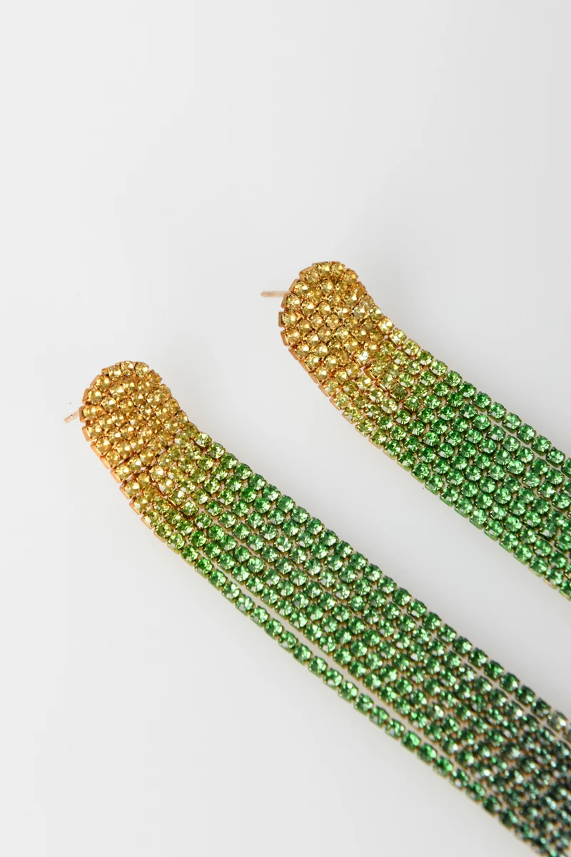 Set di 2 paia di orecchini in strass