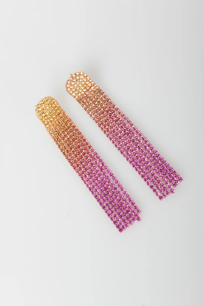 Set di 2 paia di orecchini in strass