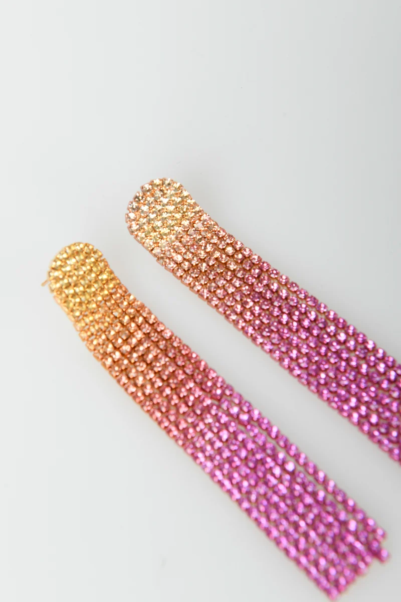 Set di 2 paia di orecchini in strass
