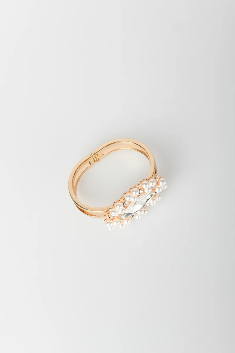Bracciale con maxi cristallo ovale