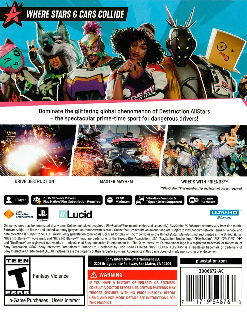 Destruction AllStars - (New) (Playstation 5)