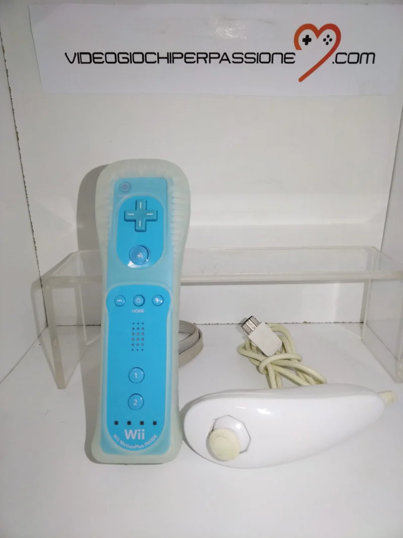 CONTROLLER WII - WII U MOTION PLUS + NUNCHUCK-ORIGINALE Nintendo (usato garantito)