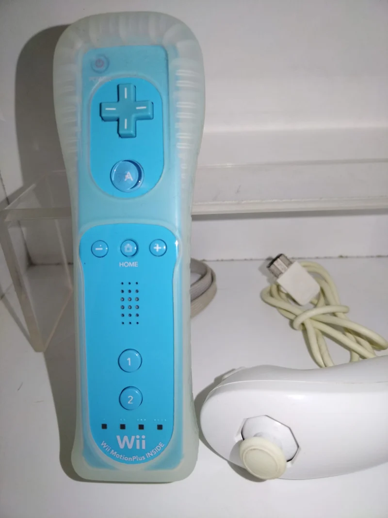 CONTROLLER WII - WII U MOTION PLUS + NUNCHUCK-ORIGINALE Nintendo (usato garantito)