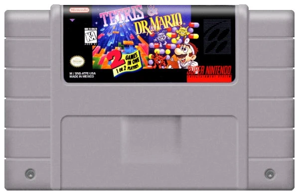 Tetris and Dr. Mario - Nintendo SNES