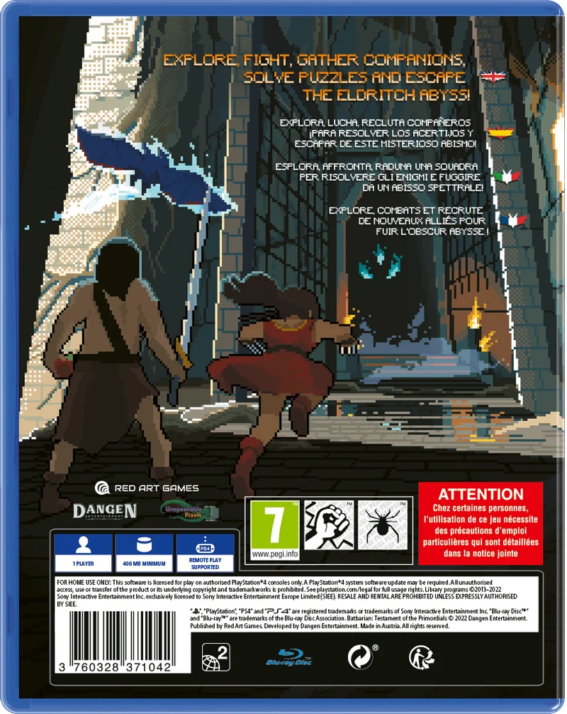 Batbarian: Testament of the Primordials Playstation 4 Edizione Europea