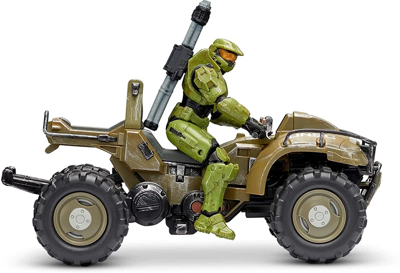 HALO INFINITE FIGURE "World of Halo" Mongoose Vehicle con Master Chief