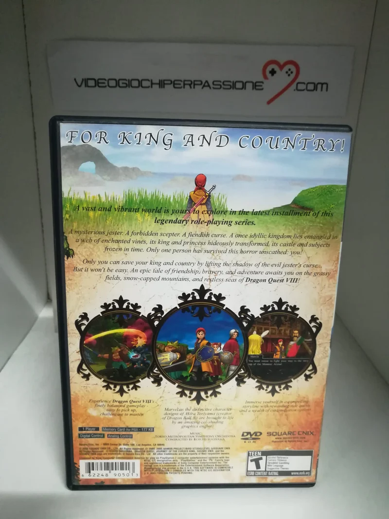 DRAGON QUEST VIII 8 JOURNEY OF THE CURSED KING PS2 (usato)(versione americana)
