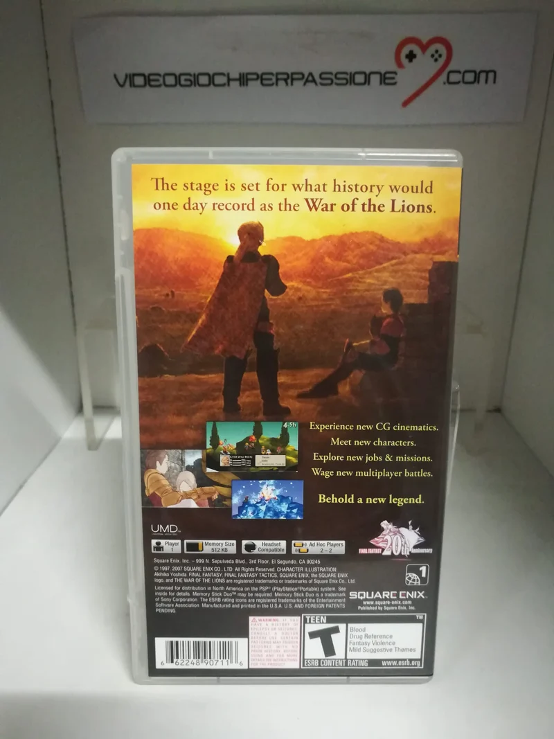 FINAL FANTASY TACTICS THE WAR OF THE LIONS PSP (usato garantito)