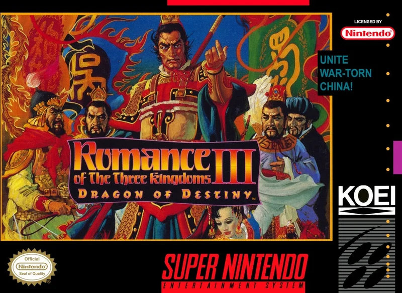 Romance of the Three Kingdoms III Dragon of Destiny - Nintendo SNES
