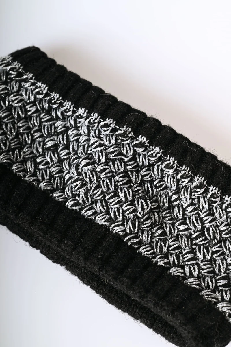 Fascia per capelli in maglia intrecciata