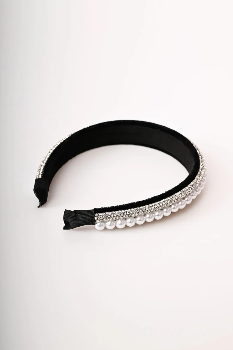 Set di due cerchietti con strass