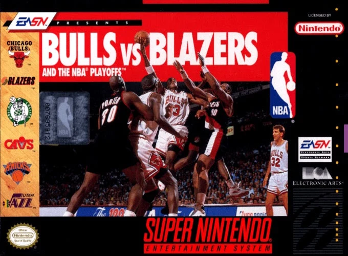 Bulls vs. Blazers and the NBA Playoffs - Nintendo SNES