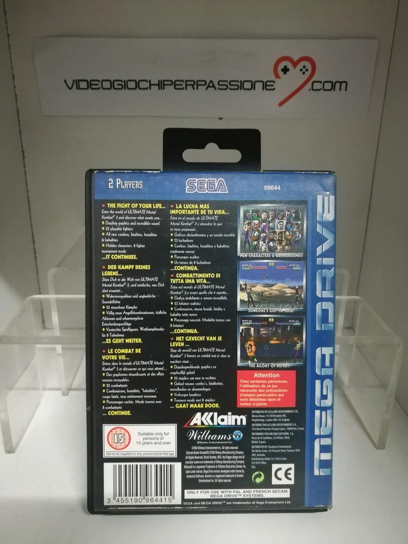 ULTIMATE MORTAL KOMBAT 3 SEGA MEGA DRIVE (usato)(manca il manuale)