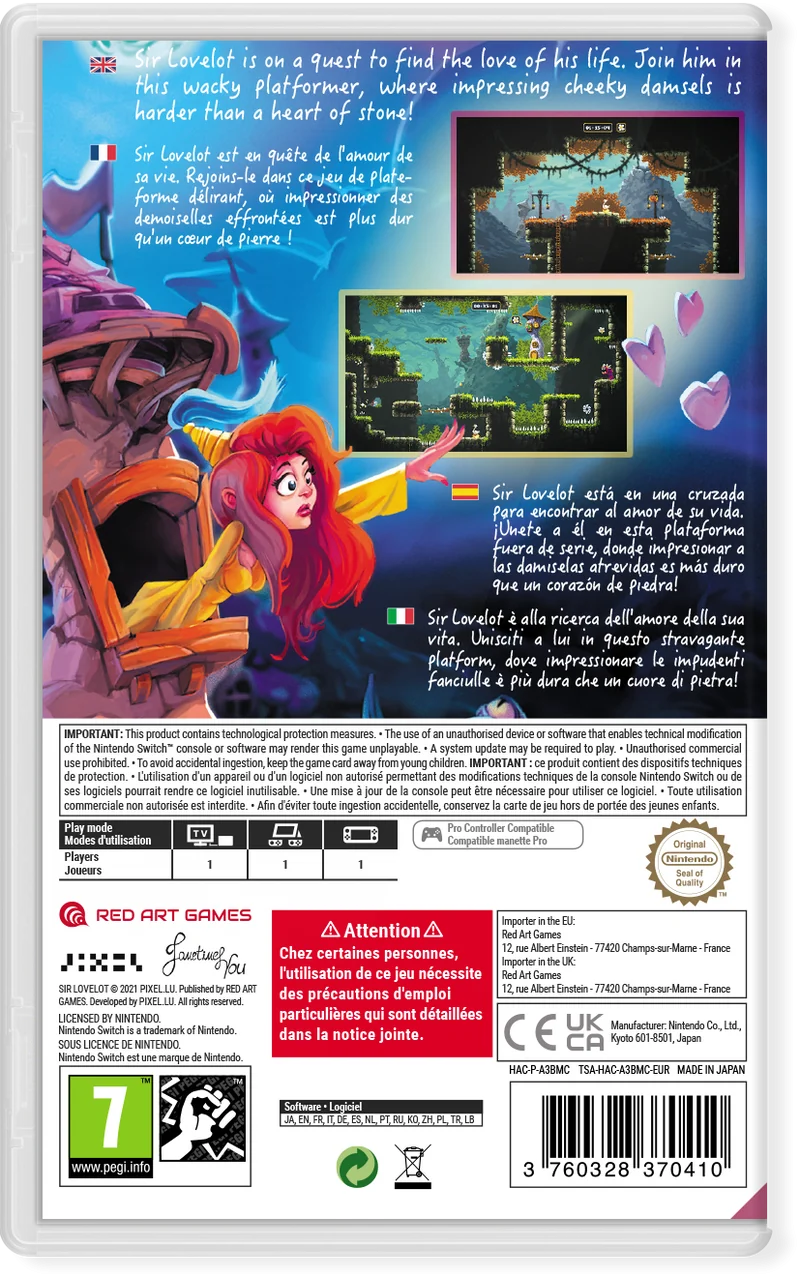 Sir Lovelot Nintendo Switch Edizione Europea