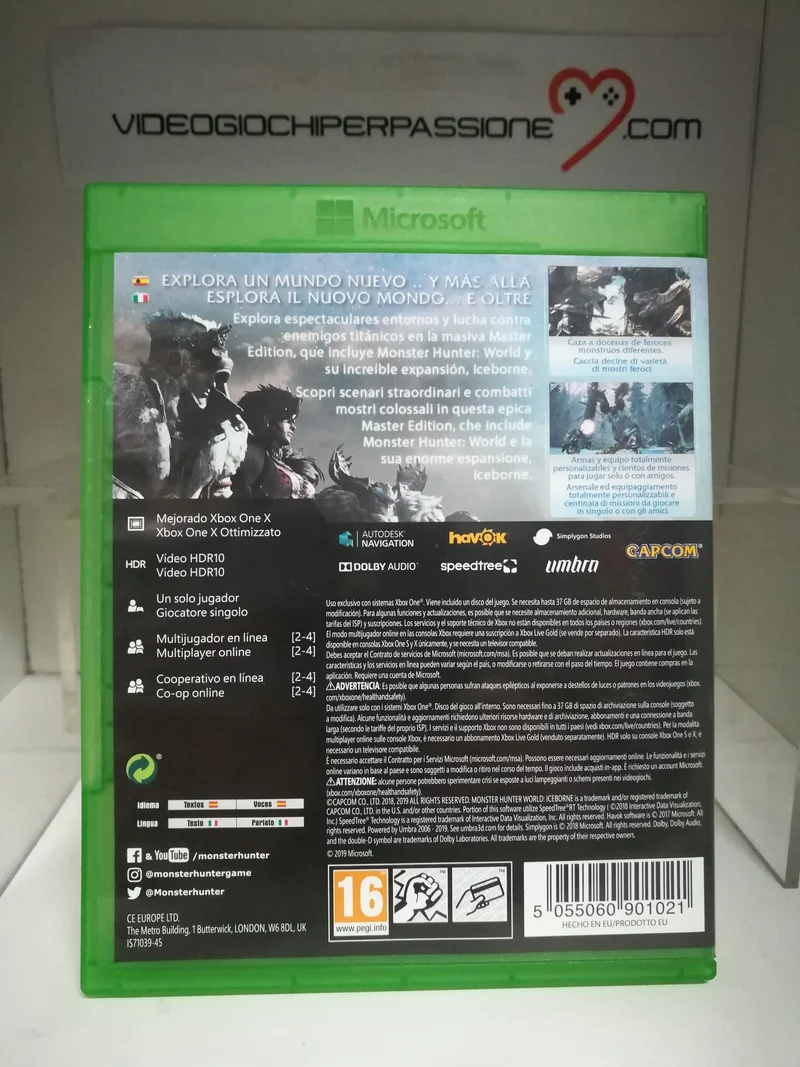 MONSTER HUNTER WORLD ICEBORNE XBOX ONE (master edition)(usato garantito)