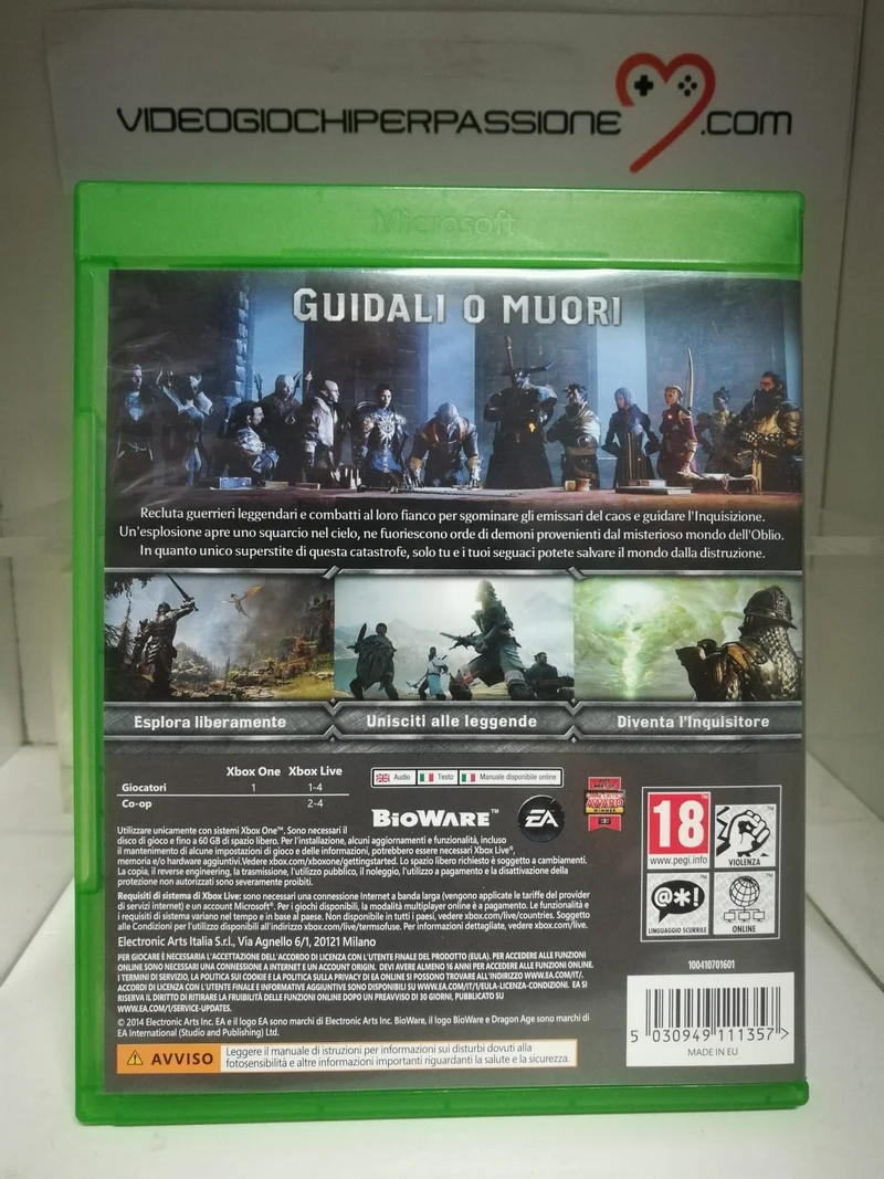 DRAGON AGE INQUISITION XBOX ONE (usato garantito)(versione italiana)