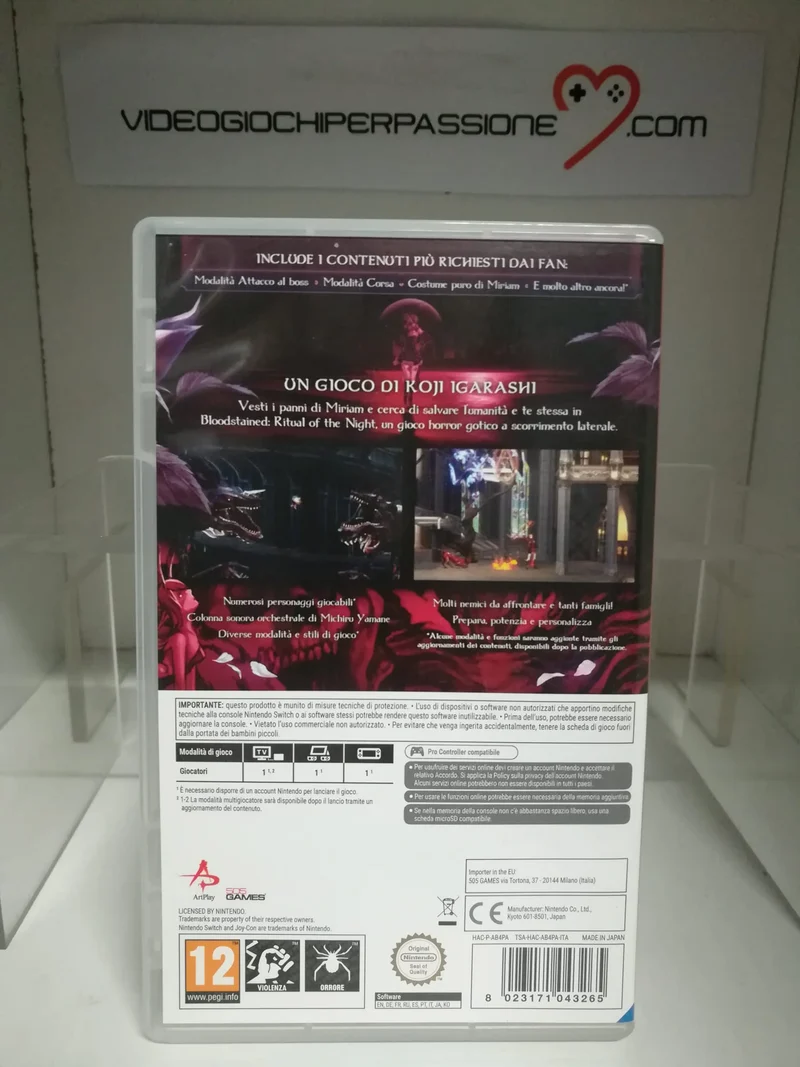 BLOODSTAINED RITUAL OF THE NIGHT NINTENDO SWITCH (usato garantito)