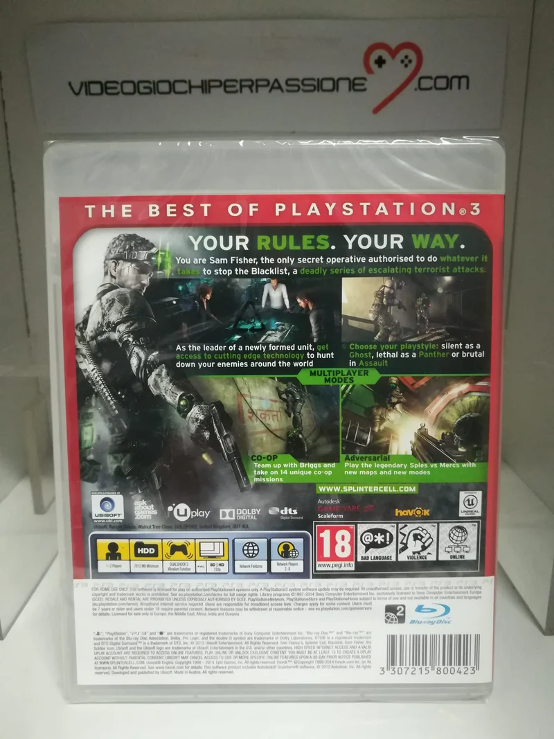 Tom Clancy's Splinter Cell: Blacklist PS3 (versione inglese)