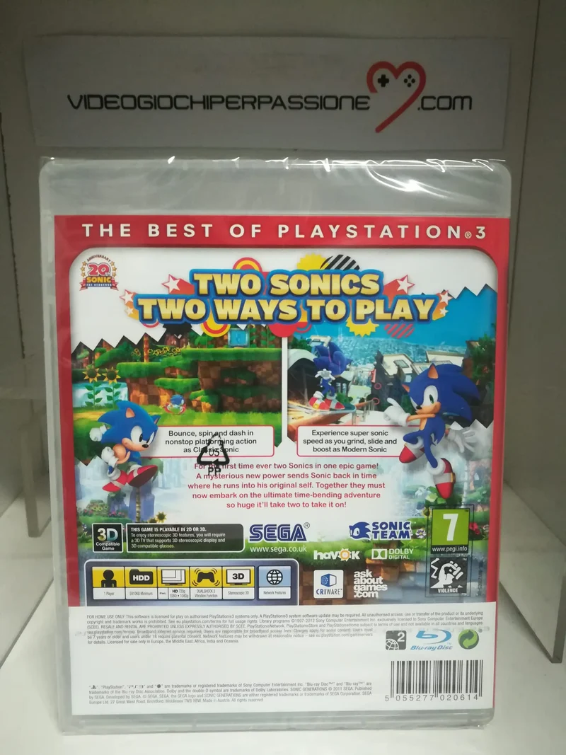 SONIC GENERATIONS PS3 (sottotitoli: italiano)