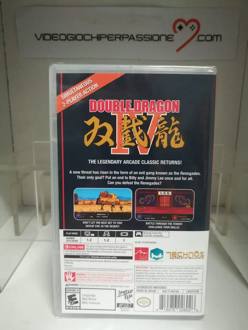 Double Dragon IV NINTENDO SWITCH(Limited Run #107)