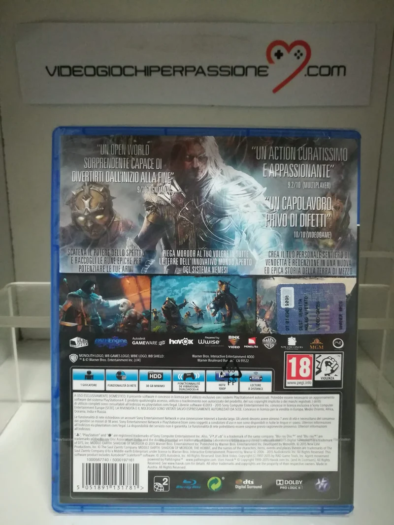 LA TERA DI MEZZO L'OMBRA DELLA GUERA EDIZIONE GAME OF THE YEAR PS4